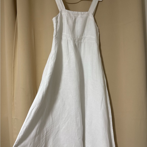 🔥 Closet Sale! Francesca Bettinni White Linen Blend Maxi Dress - Size L - Picture 2 of 6